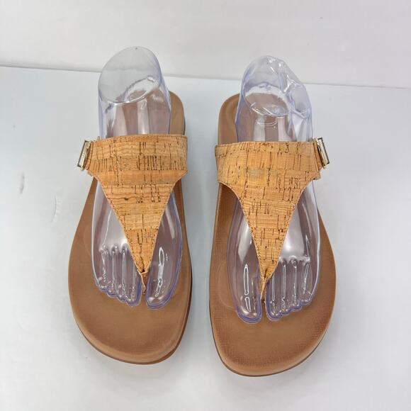 EUC Aetrex RITA Cork Orthotic Thong Wedge Sandal 745726-J. EU 42 10.5-11 - Picture 4 of 10